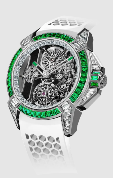 Review Jacob & Co Epic X Tourbillon Baguette SANDAWANA EMERALDS EX520.33.BA.UA.A Replica watch